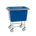 R&B Wire Products Elevated Basket Truck, Poly, Bumper, 6 Bushel, Blue 466PTB/PTB